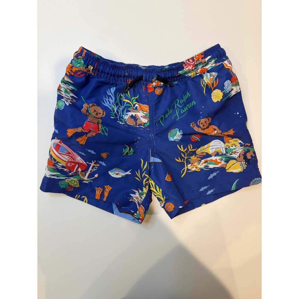 Polo Ralph Lauren Traveler Polo Bear Boys Swim Trunk Size 4 Years